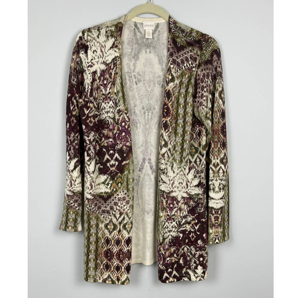 Chico's Ikat Cardigan Size 0